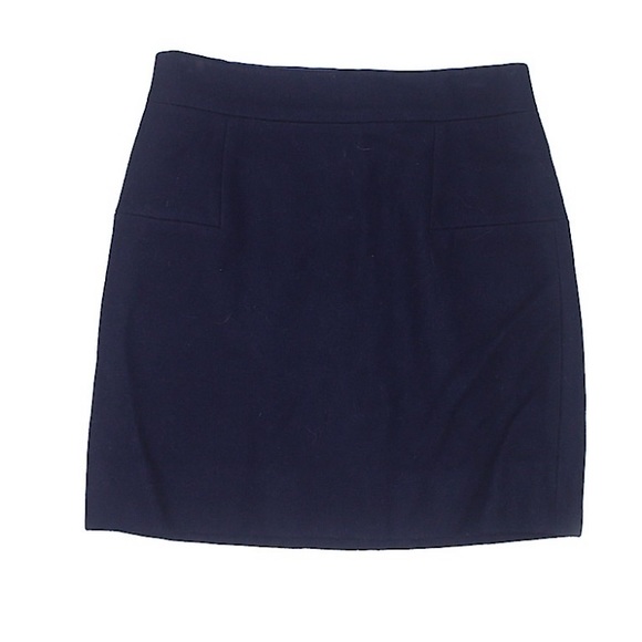 J. Crew Dresses & Skirts - J Crew Navy Blue Felted Wool Mini Skirt, 6